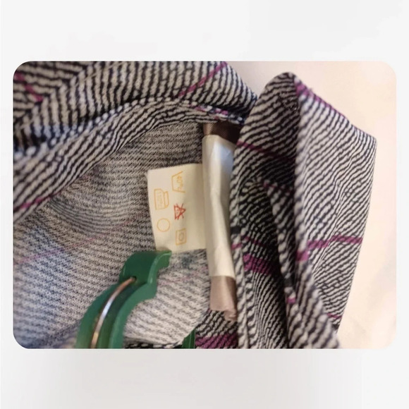 Vintage 1970’s MIDI Sears Long Sleeve Grey Striped Dress Size  14 - Picture 7 of 9